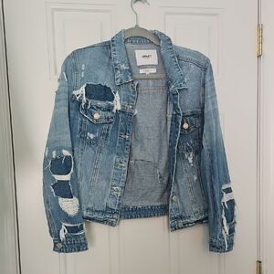 Vemmet Women's Distressed Blue Jean Jacket